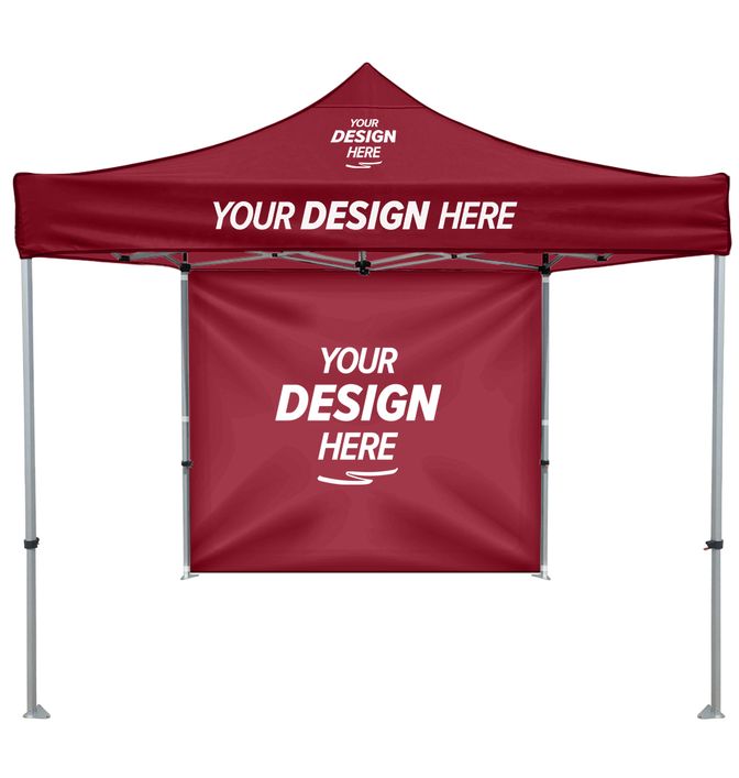 Custom Heavy Duty 10' x 10' Tent with Full Double-Sided Wall – Add Your Logo or Design