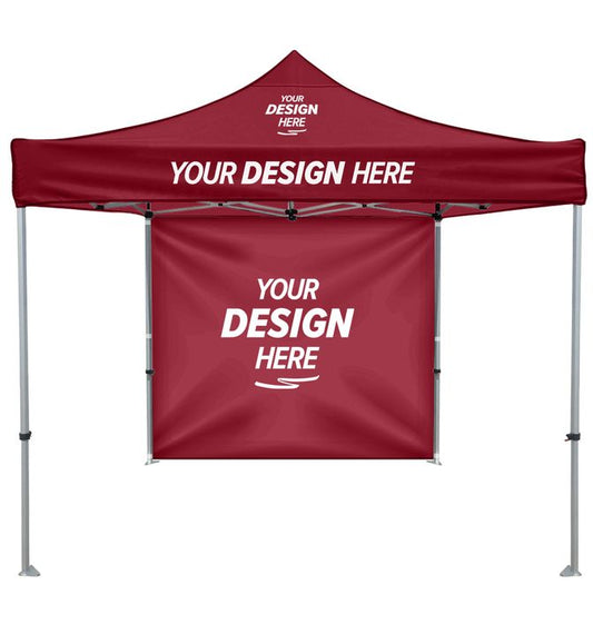Custom Heavy Duty 10' x 10' Tent with Full Double-Sided Wall – Add Your Logo or Design