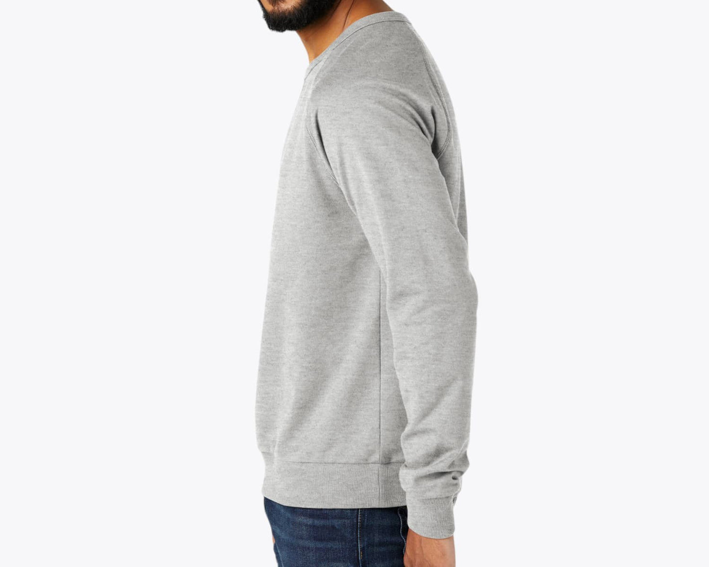Custom Organic French Terry Crewneck Sweatshirt – Add Your Logo or Design