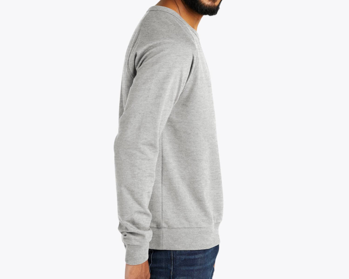 Custom Organic French Terry Crewneck Sweatshirt – Add Your Logo or Design