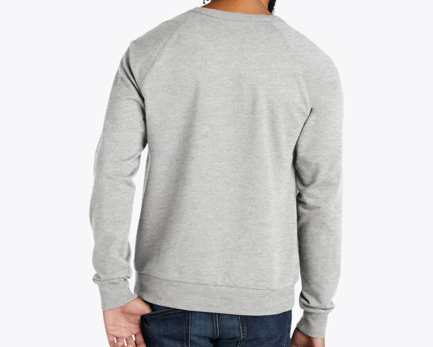 Custom Organic French Terry Crewneck Sweatshirt – Add Your Logo or Design