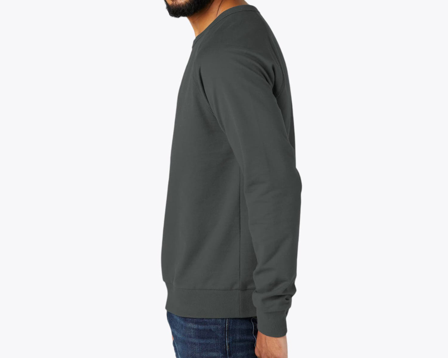 Custom Organic French Terry Crewneck Sweatshirt – Add Your Logo or Design