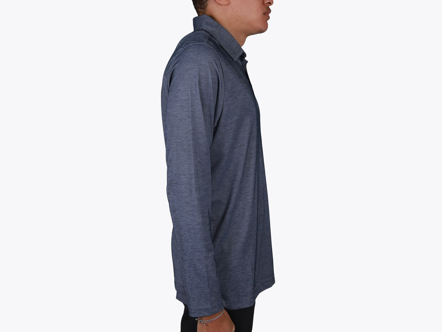 Custom Oceanside Heather Long Sleeve Polo – Add Your Logo or Design