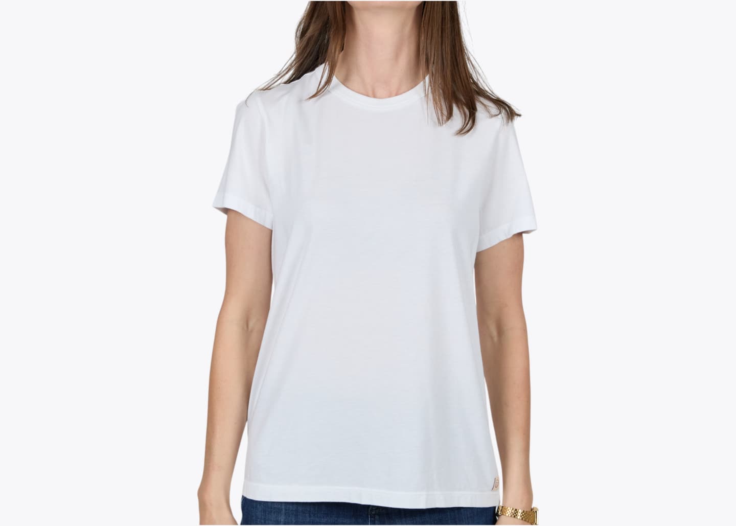 Custom Women’s Signature Crewneck T-Shirt – Add Your Logo or Design
